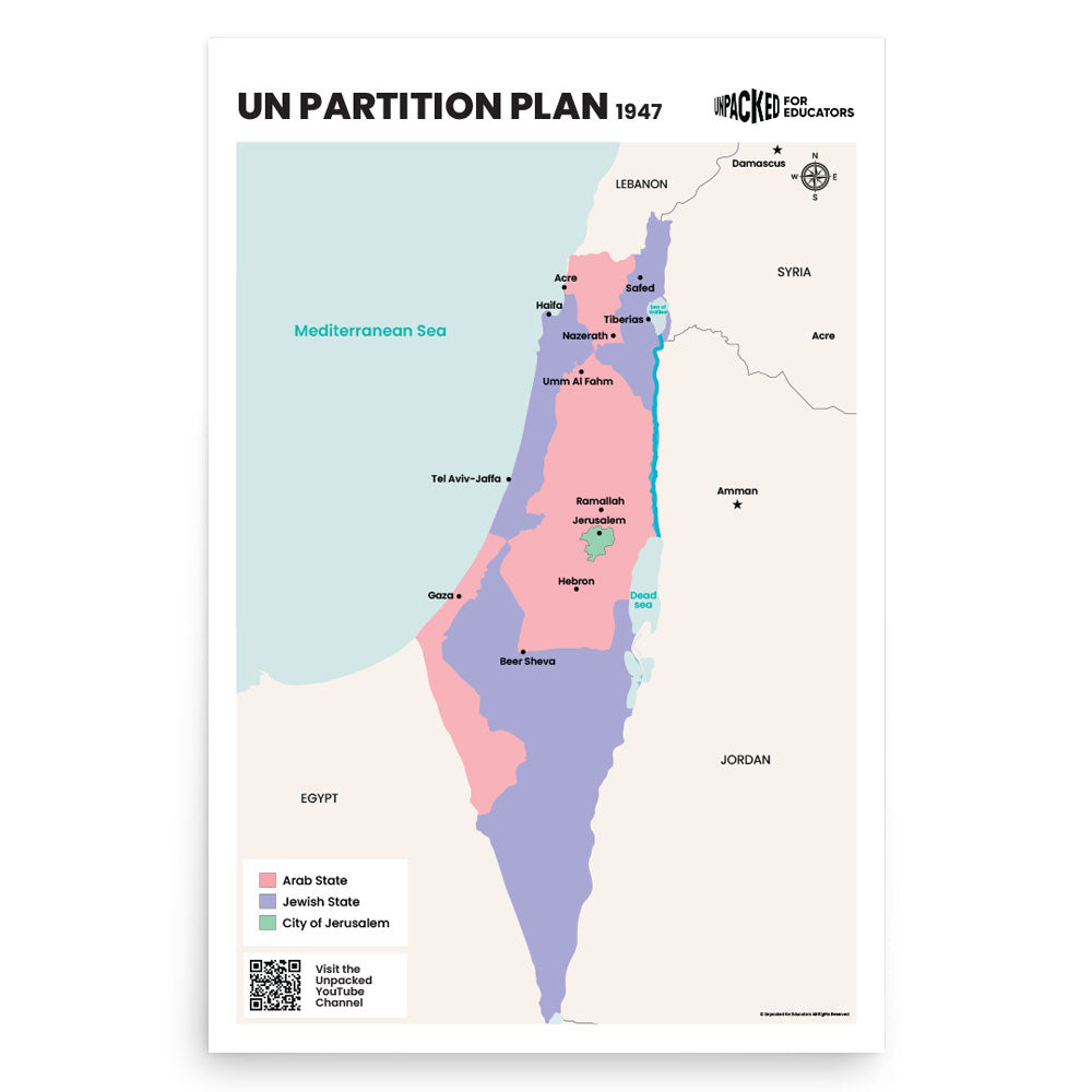Israel Maps Through Time - Large Poster Print