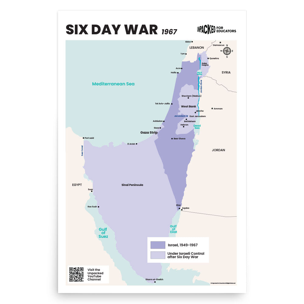 Israel Maps Through Time - Large Poster Print