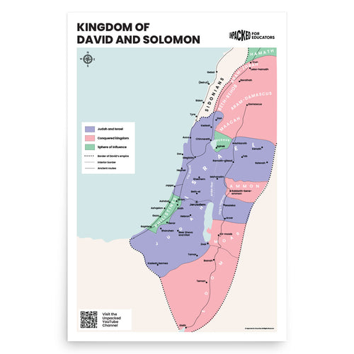 Israel Maps Through Time - Large Poster Print