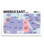 Israel Maps Through Time - Large Poster Print