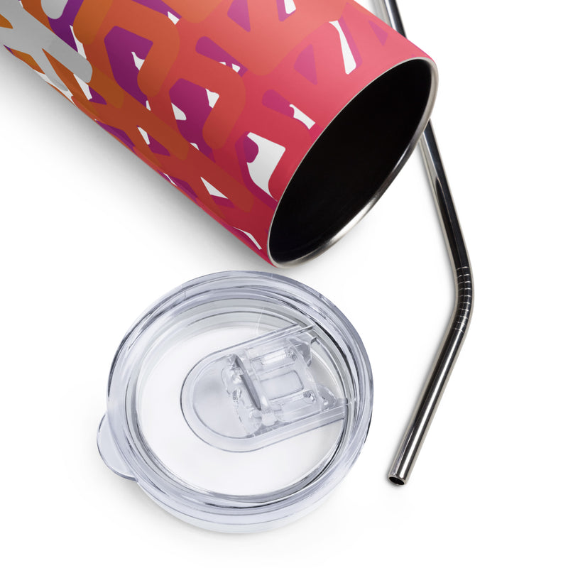 Unpacked Graffiti Tumbler with Straw